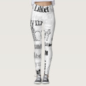 NEU! Trendy Named Wordcloge GYM Bunny Leggings (Vorderseite)