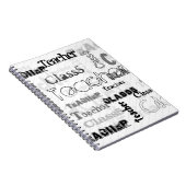 NEU! Trendy Wordcloud TEACHER-Klassengeschenk Notizblock (Rechte Seite)