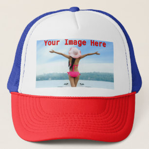 NEU! Trucker Hat - Red White Blue - Anpassen Truckerkappe