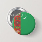 NEU! - TURKMENISTAN BUTTON RACK-ABZEICHEN (Vorne & Hinten)