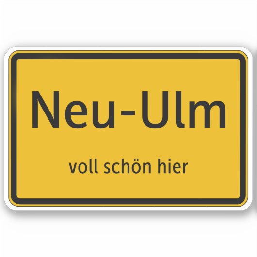 Neu-Ulm Aufkleber Sticker Autoaufkleber (Vorderseite)