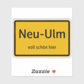 Neu-Ulm Aufkleber Sticker Autoaufkleber (Blatt)