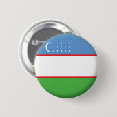 NEU! - UZBEKISTAN BUTTON BACK ABZEICHEN (Vorne & Hinten)