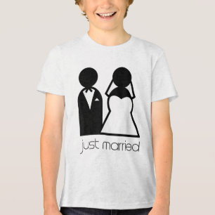 Neu verheiratet, die Braut und der Bauernhof sind Tri-Blend Shirt