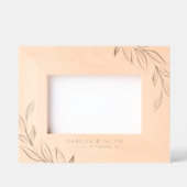 Neu verheiratete Botanische Hochzeit Geätzte Rahmen (Vorderseite)