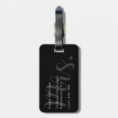 Neu verheiratete Frau Black and White Gepäckanhänger (Rückseite vertikal)