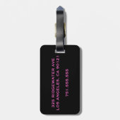 Neu verheiratete MRS. Monogram Custom BLUE Tag Gepäckanhänger (Rückseite vertikal)