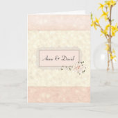 Neu verheiratete Namen Wedding Bouquet Card Karte (Gelbe Blume)