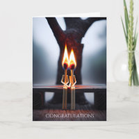 Neu verheiratete Paare mit Flammen