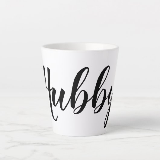 Neu Verheirateter Spaß Elegant "Hubby" Milchtasse (Vorderseite)