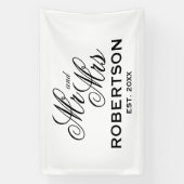 Neu verheiratetes Bannerzeichen von Herrn und Frau Banner (Vertikal)