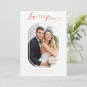 Neu verheiratetes erstes Weihnachtsgeschenk Modern Feiertagskarte (Stehend Vorderseite)