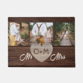 Neu verheiratetes Foto Begrüßung Neuer Zuhause Rus Fußmatte (Vorderseite)