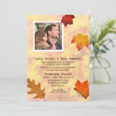 Neu verheiratetes Foto Empfang nur Party Fall Them Einladung (Stehend Vorderseite)