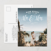 Neu verheiratetes Foto Feiertagspostkarte (Vorne/Hinten)