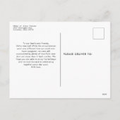 Neu verheiratetes Foto Feiertagspostkarte (Rückseite)