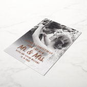 Neu verheiratetes Foto Folien Feiertagskarte (Gedreht)