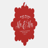 Neu verheiratetes Foto Ornament Karte (Rechts)