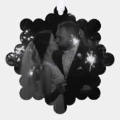 Neu verheiratetes Foto Ornament Karte (Rückseite)