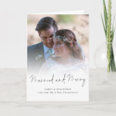 Neu verheiratetes Foto Verheiratet und frohe Weihn Karte (Vorderseite)