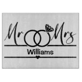 Neu verheiratetes Geschenk, Hauswärmung Schneidebrett (Vorderseite)