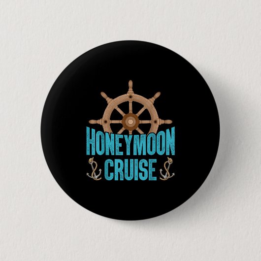 Neu verheiratetes Paar Matching Flitterwochen Kreu Button (Vorderseite)