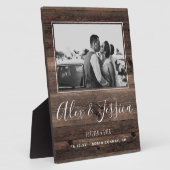 Neu verheiratetes rustikales Foto Fotoplatte (Seite)