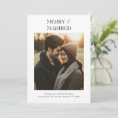 Neu verheiratetes und Verheiratetes Weihnachtsfest Feiertagskarte (Stehend Vorderseite)