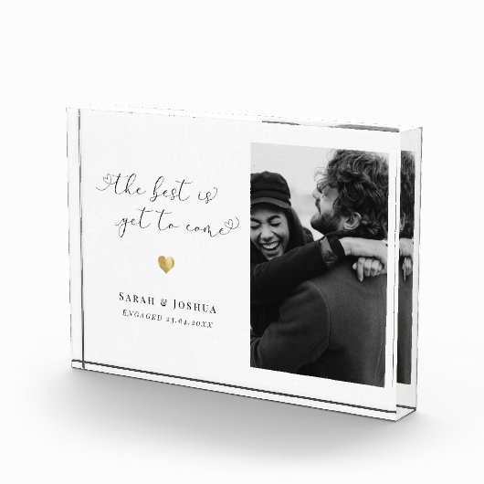 Neu Verlobte Couple Gift Keepake Verlobung Fotoblock (Rechts)