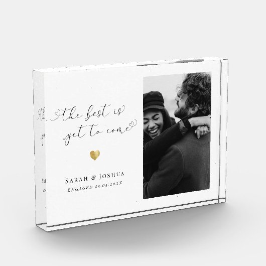 Neu Verlobte Couple Gift Keepake Verlobung Fotoblock (Links)