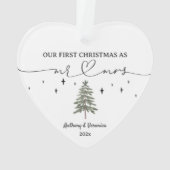 Neu vermählt unsere ersten Weihnachten als Mr & Mr Ornament (Rückseite)