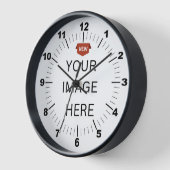 NEU! Wall Clock, 10" runder, schwarzer Holzrahmen Uhr (Winkel)