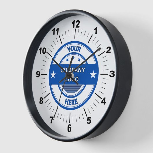 NEU! Wall Clock, 10" runder, schwarzer Holzrahmen Uhr (Winkel)