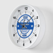 NEU! Wall-Clock, 10" runder weißer Holzrahmen Uhr (Winkel)