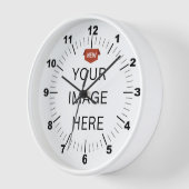NEU! Wall-Clock, 10" runder weißer Holzrahmen Uhr (Winkel)