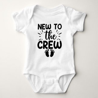 Neu zur Crew Baby Ankündigung Baby Strampler