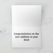 Neu zur Herd Baby Gratulations Card Einladung (Innenseite)