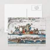 NEUAMSTERDAM, 1673 POSTKARTE (Vorne/Hinten)
