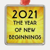 Neuanfang 2021 ornament aus metall (Vorne)