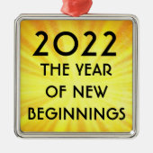Neuanfang 2022 ornament aus metall (Vorne)