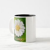 Neuanfang - Daisy Blume Power Zweifarbige Tasse (Vorderseite Links)