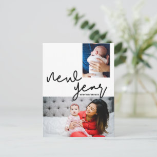 Neuanfang des neuen Jahres Einführung von Baby-Fot Postkarte
