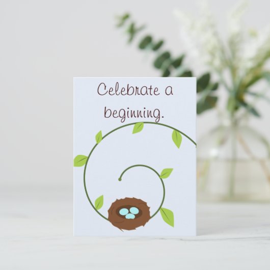 Neuanfang Kinderdusche Einladung (Stehend Vorderseite)