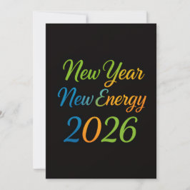 Neuanfang mit neuer Energie 2026 Farbige Motivatio Feiertagskarte