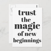 Neuanfang muffige Typograpie Inspiration Zitat Postkarte (Vorne/Hinten)