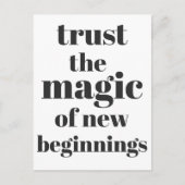Neuanfang muffige Typograpie Inspiration Zitat Postkarte (Vorderseite)