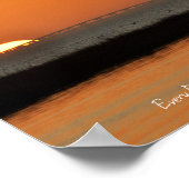 Neuanfang Orange Sunrise Motivierend Zitat Poster (Ecke)