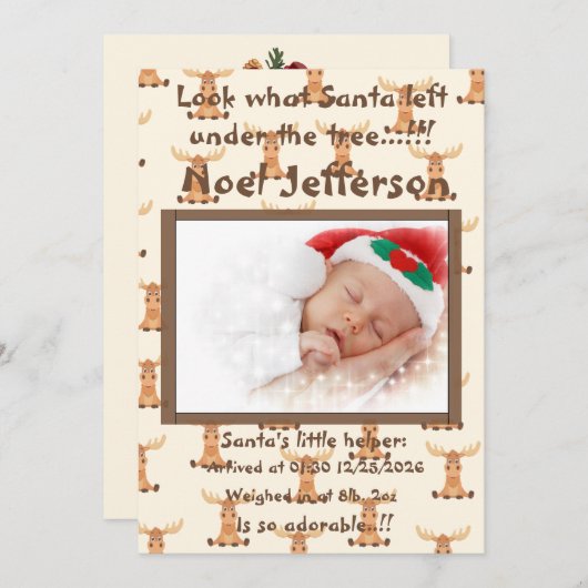 Neuankömmling Ankündigung (Vorne/Hinten)