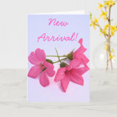 Neuankömmling Girl pink Blumenkarte Karte (Gelbe Blume)