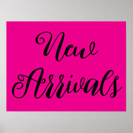 Neuankömmlinge Unterschrift, Boutique im Einzelhan Poster